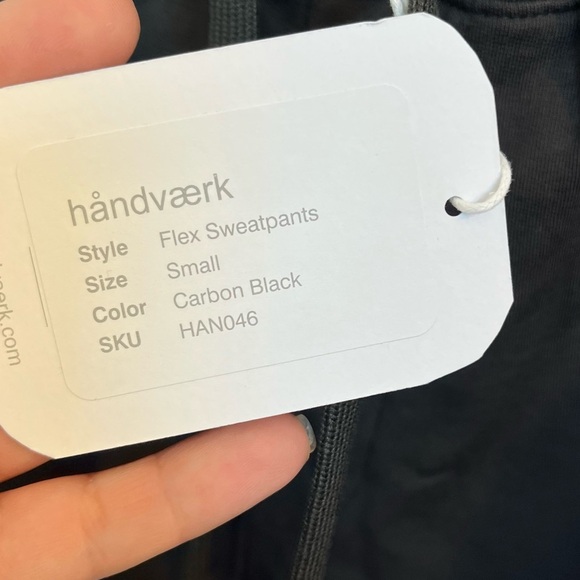 Handvaerk Flex Sweatpants in Carbon Black NWT size Small - Picture 4 of 7